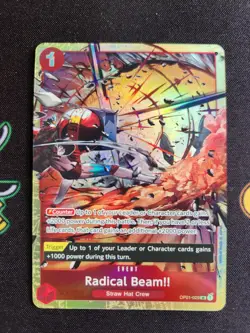 EXACT CARD PICTURED Radical Beam Premium Best Vol 1 One Piece TCG OP01-029 Foil - Image 1