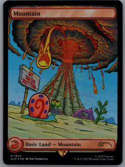 Mountain (1942) (Rainbow Foil) Secret Lair Drop MTG NM SpongeBob SquarePants - Image 1