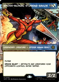 MTG Spider-Woman, Stunning Savior (Borderless) Normal NM Spider-Man Magic - Image 1