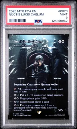 2025 MTG FINAL FANTASY: THROUGH THE AGES #0023 NOCTIS LUCIS CAELUM PSA 9 - Image 1
