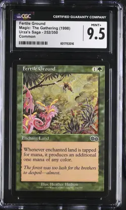 FERTILE GROUND Urza's Saga CGC 9.5 MTG [Nostalgium] - Image 1