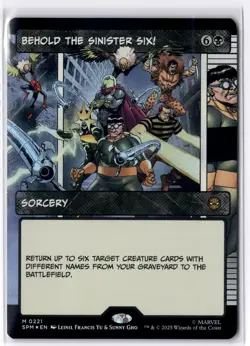 Behold the Sinister Six! (Borderless) 221 MTG Marvel's Spider-Man FOIL NM/M - Image 1