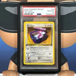 2000 Pokemon Team Rocket Porygon 48/82 1st Edition PSA 10 - Image 1