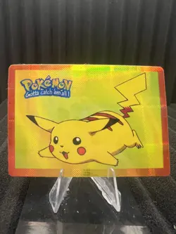 Pikachu Vintage Pocket Monsters Vending HOLO Prism Sticker Bandai 1999 Nintendo - Image 1