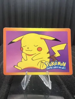 Pikachu Vintage Pocket Monsters Vending HOLO Prism Sticker Bandai 1999 Nintendo - Image 2