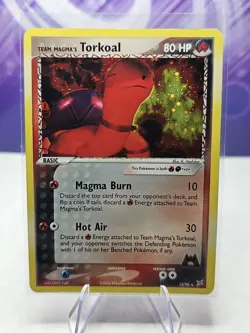 Pokemon EX Team Aqua VS Magma Team Magma's Torkoal HOLO RARE #12/95 2004 VINTAGE - Image 1