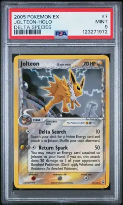2005 POKEMON EX JOLTEON-HOLO DELTA SPECIES PSA 9 - Image 1