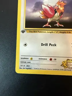 Lt. Surge’s Spearow 1st Edition Gym Heroes 52/132 WOTC Vintage Pokemon 52/132 - Image 4