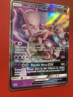 Mewtwo GX SM196 Sm Holo Pokemon Card TCG - Image 4