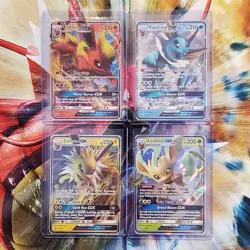 Flareon GX + Vaporeon GX + Jolteon GX + Leafeon GX - Pokemon Cards - Lot #313 - Image 1
