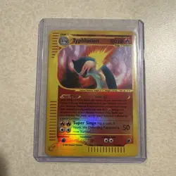 Pokemon TCG Typhlosion Expedition 64/165 Reverse Holo Rare Card DMG - Image 1