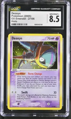 CGC 8.5 Deoxys 2005 EX Emerald 2/106 Holo Pokemon Card - Image 1
