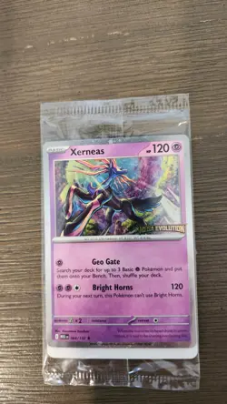 Xerneas 064/132 Mega Evolution Stamped Promo Pokemon Card, FACTORY SEALED! (NM) - Image 3