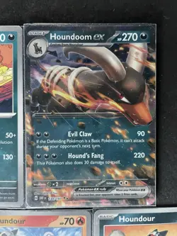 Houndoom EX Obsidian Flame (+1) + Houndour (x3) 5-card mixed Pokemon lot - PWE - Image 3