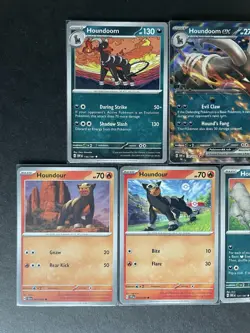 Houndoom EX Obsidian Flame (+1) + Houndour (x3) 5-card mixed Pokemon lot - PWE - Image 4