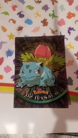 Topps Series 1 Holo Ivysaur 02 LP-Holo Pokemon Card- Black Logo (6s) - Image 1