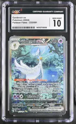 CGC 10 GEM MINT GARDEVOIR EX 233/091 Special Illustration Rare Pokemon Card - Image 1