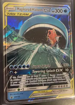 Magikarp Wailord GX Jumbo Promo Pokemon Oversized Card SM166 Holo Near Mint - Image 3