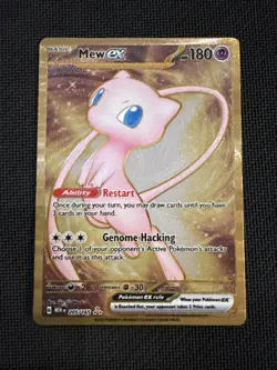 Mew ex 205/165 Metal Black Star Promo Pokemon 151 Holo Hyper Rare Card TCG - Image 1
