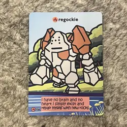 Pokiebubies V2 1st Edition Regockie 156 Derpy Pokemon Fan Art Card Set 2 - Image 1