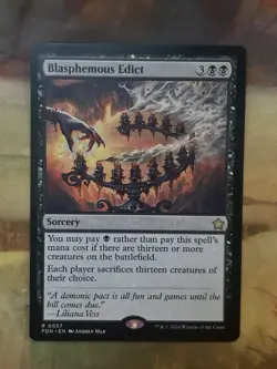 Blasphemous Edict Foundations Regular MTG - Image 1
