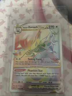 Hisuian Zoroark VSTAR 203/196 Hyper Rare Sword & Shield: Lost Origin Pokemon NM - Image 1