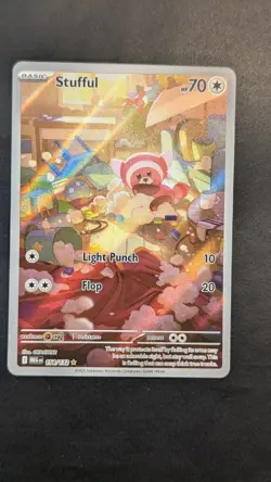 Stufful 154/132 Illustration Rare Pokemon Mega Evolution Pack Fresh - Image 1