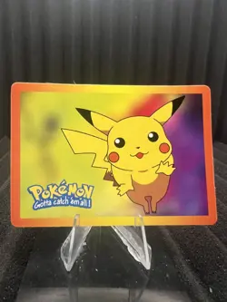 Pikachu Vintage Pocket Monsters Vending HOLO Prism Sticker Bandai 1999 Nintendo - Image 2