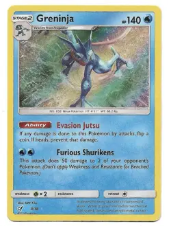 Greninja 9/18 Detective Pikachu Holo Rare Pokemon TCG - NM - Image 1
