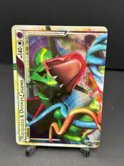 Rayquaza & Deoxys Legend (Top) 89/90 HGSS Undaunted Ultra Rare Pokemon - HP - Image 1