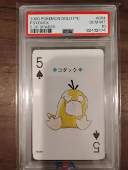 Psyduck PSA 10 Old Maid Deck Japanese 2019 Pokemon - Image 1