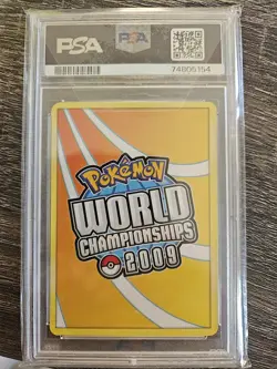 2009 POKEMON WORLD CHAMPIONSHIPS PROMO STALLGON #144 MEWTWO LV.X PSA 8 - Image 2