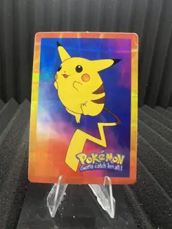 Pikachu Vintage Pocket Monsters Vending HOLO Prism Sticker Bandai 1999 Nintendo - Image 1