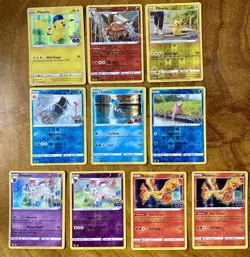 2022 Pokemon Go Card Lot Of 10 Holos Reverse Charizard 010/078 Pikachu Sylveon - Image 1