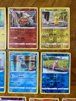 2022 Pokemon Go Card Lot Of 10 Holos Reverse Charizard 010/078 Pikachu Sylveon - Image 3