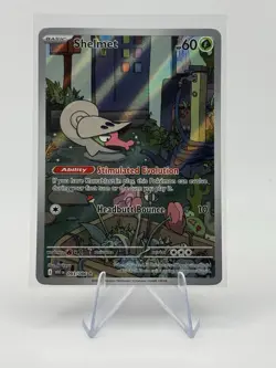 Pokemon TCG Shelmet 93/86 Illustration Rare Full Art Holo White Flare Card - Image 1