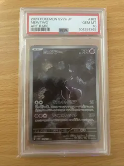 2023 Pokemon TCG Japanese SV2a 151 Mewtwo Art Rare Card #183/165 PSA 10 - Image 1