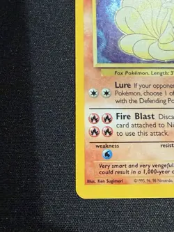 Pokemon TCG Ninetales Base Set Holo Rare Card 12/102 Unlimited 1999 WOTC LP - Image 2