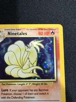 Pokemon TCG Ninetales Base Set Holo Rare Card 12/102 Unlimited 1999 WOTC LP - Image 4
