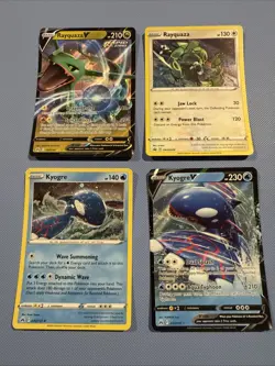 Rayquaza And Kyogre Pokemon Crown Zenith Sea And Sky Promo Set 4 Cards SWSH - Image 1