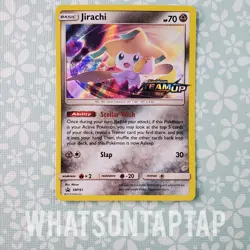 Pokemon Card Jirachi SM161 Black Star Promo Sun Moon Team Up Prerelease LP - Image 1