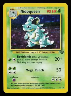 Nidoqueen 7/64 Holo Rare Jungle Pokemon Card - Image 1