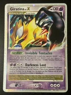 2008 Pokemon Cards: Platinum Rare Holo: Giratina Lv. X 124/127 Shiny Border Nm - Image 1