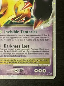 2008 Pokemon Cards: Platinum Rare Holo: Giratina Lv. X 124/127 Shiny Border Nm - Image 4