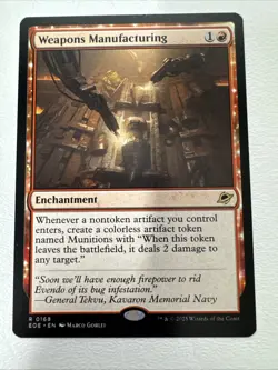 - Weapons Manufacturing - Rare #168 NM/MINT Edge of Eternities MTG - Image 1