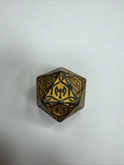 MTG Spindown d20 Oversized Kaldheim Gold Life Counter Magic The Gathering - Image 1