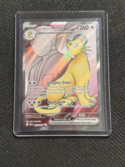 Pokemon TCG Destined Rivals Team Rocket's Persian ex 219/182 Ultra Rare - Image 1