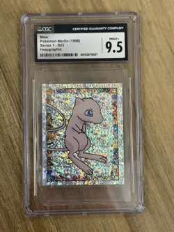 1998 Pokemon Merlin Series 1 Mew Holographic #S23 CGC 9.5 - Image 1