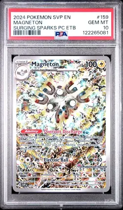Magneton Pokemon Center Stamp #159 - Surging Sparks ETB Promo - PSA 10 Gem Mint - Image 1