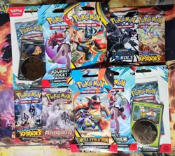 Sealed Pokemon TCG 10 Pack Lot MEGA EVOLUTIONS PALDEA EVOLVED BLACK BOLT SURGING - Image 2